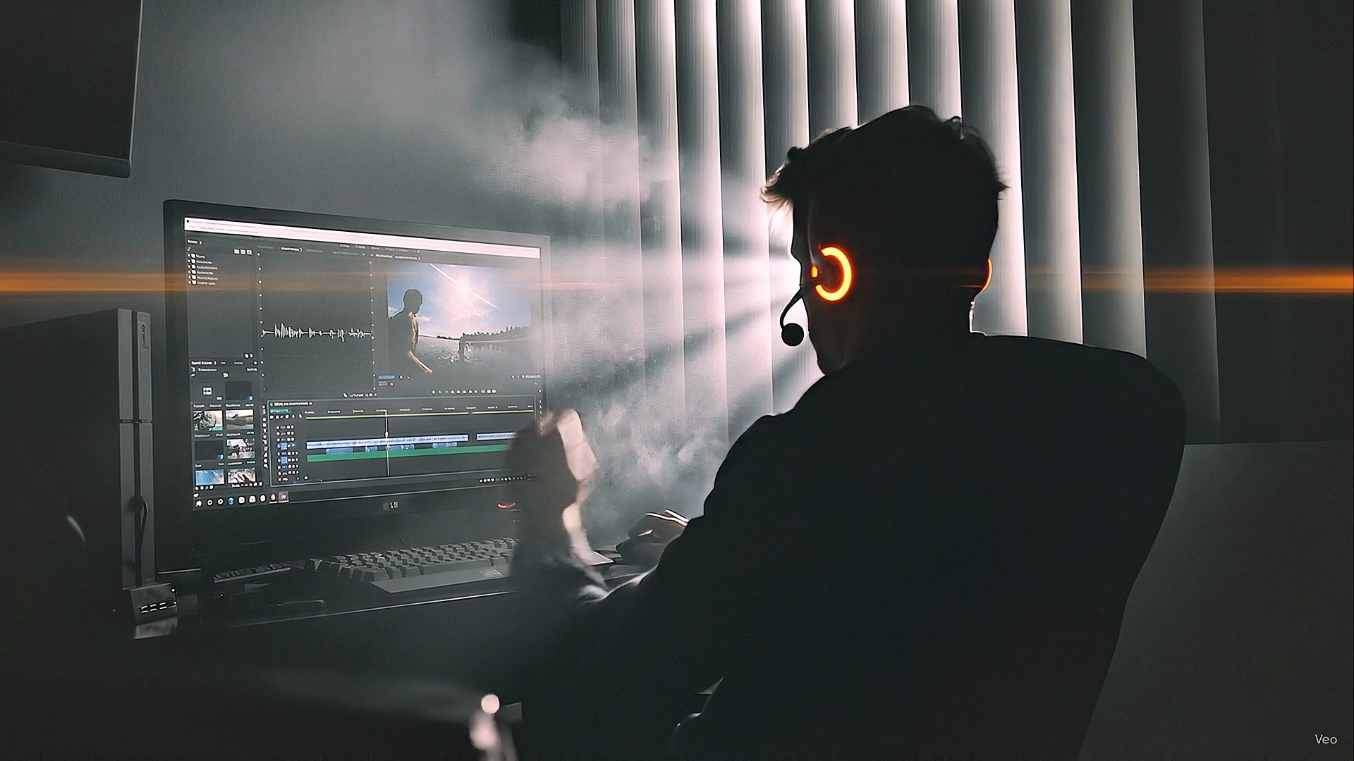KritVideo editor working on a video timeline